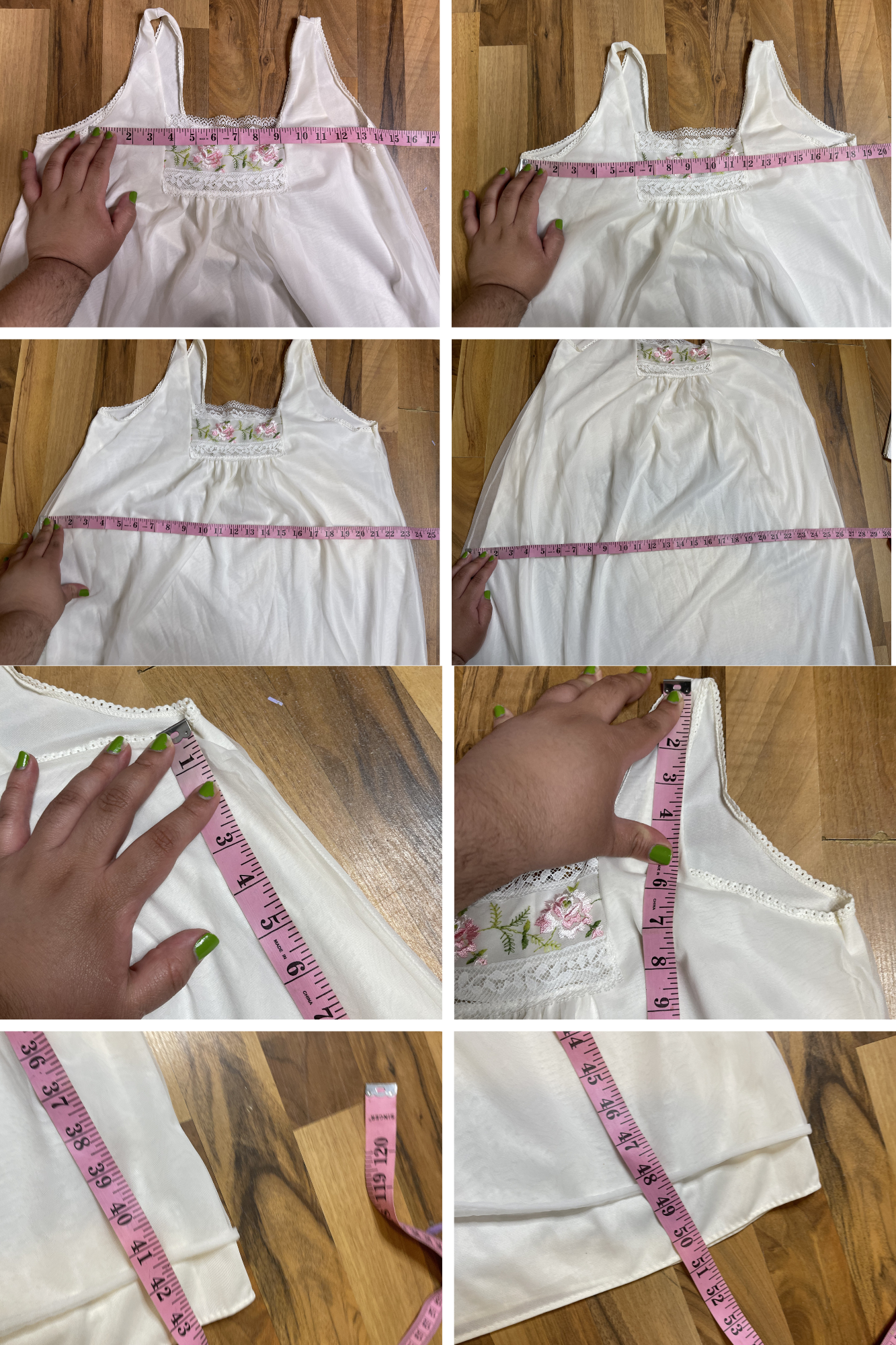 Vintage Dreamy Sheer Flower 2pc Nightgown Dress & Robe Set Sz M/L