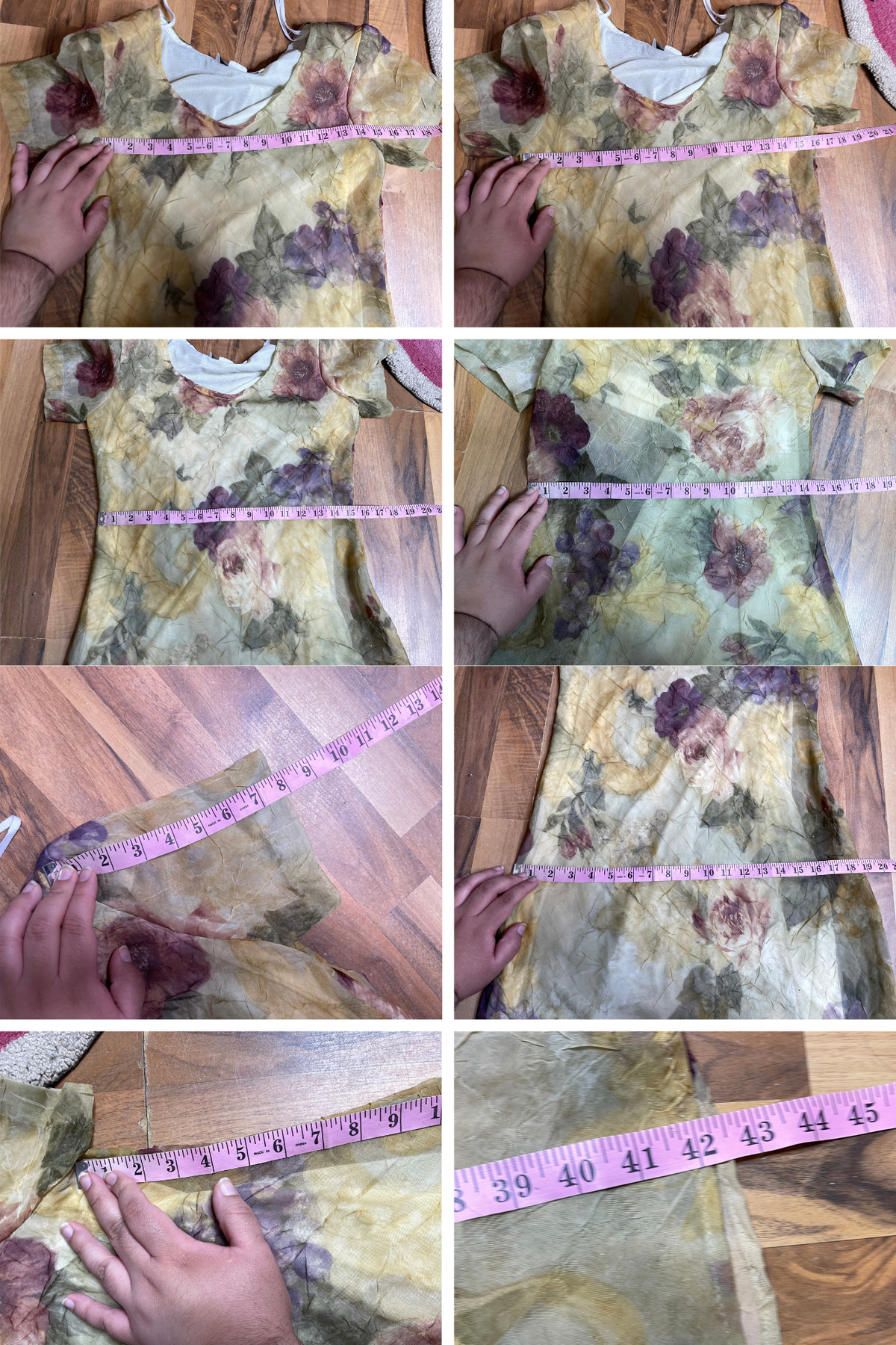 Vintage 90s Earthy Crinkly Sheer Floral Maxi Dress Sz S