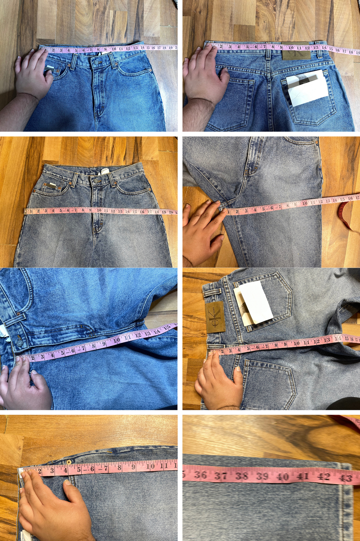 Vintage Deadstock Light Wash Calvin Klein High Waisted Denim Jeans Sz 10 29in