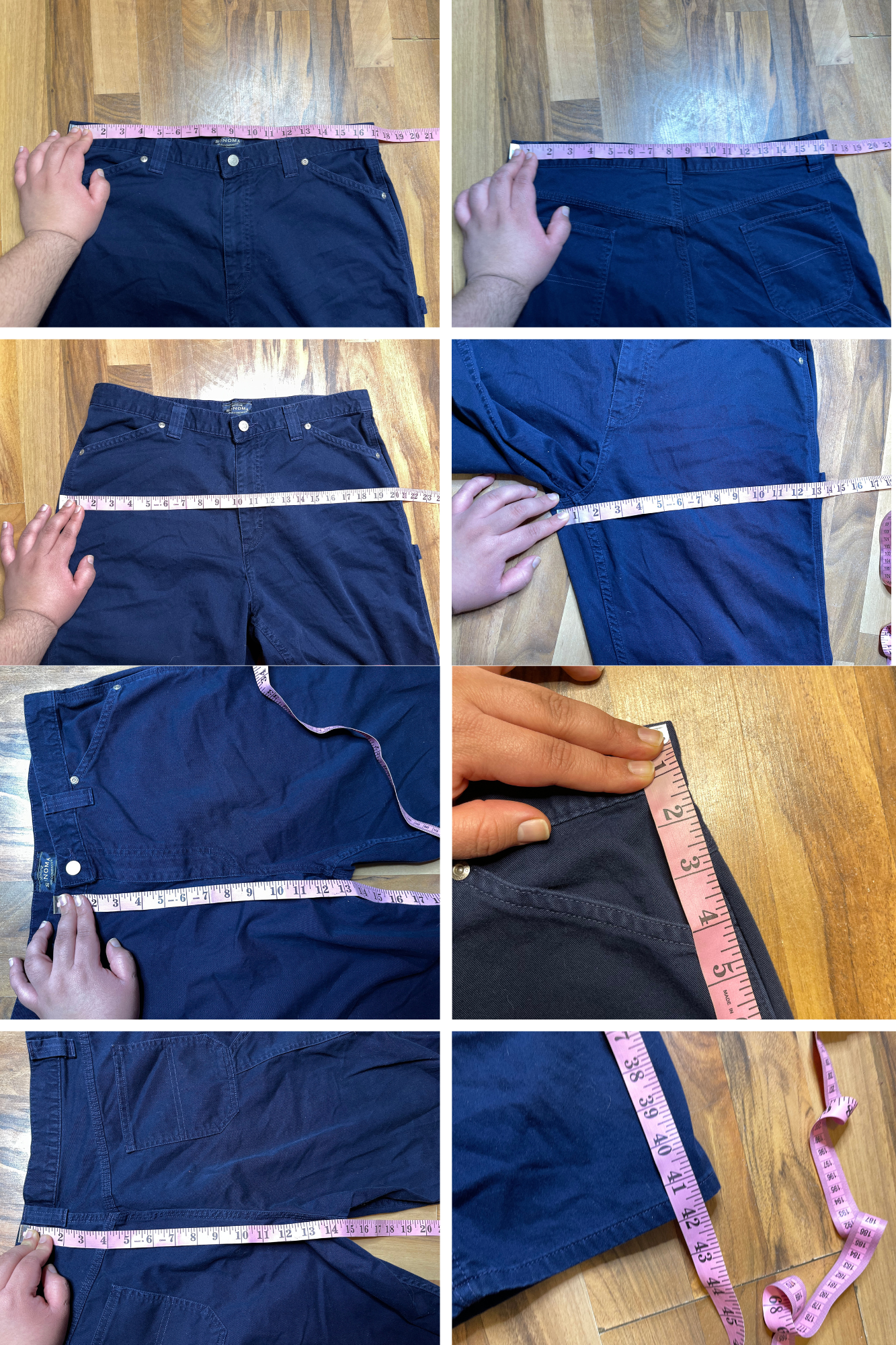 2000s Sonoma Navy Blue Carpenter Style Pants Sz 34in