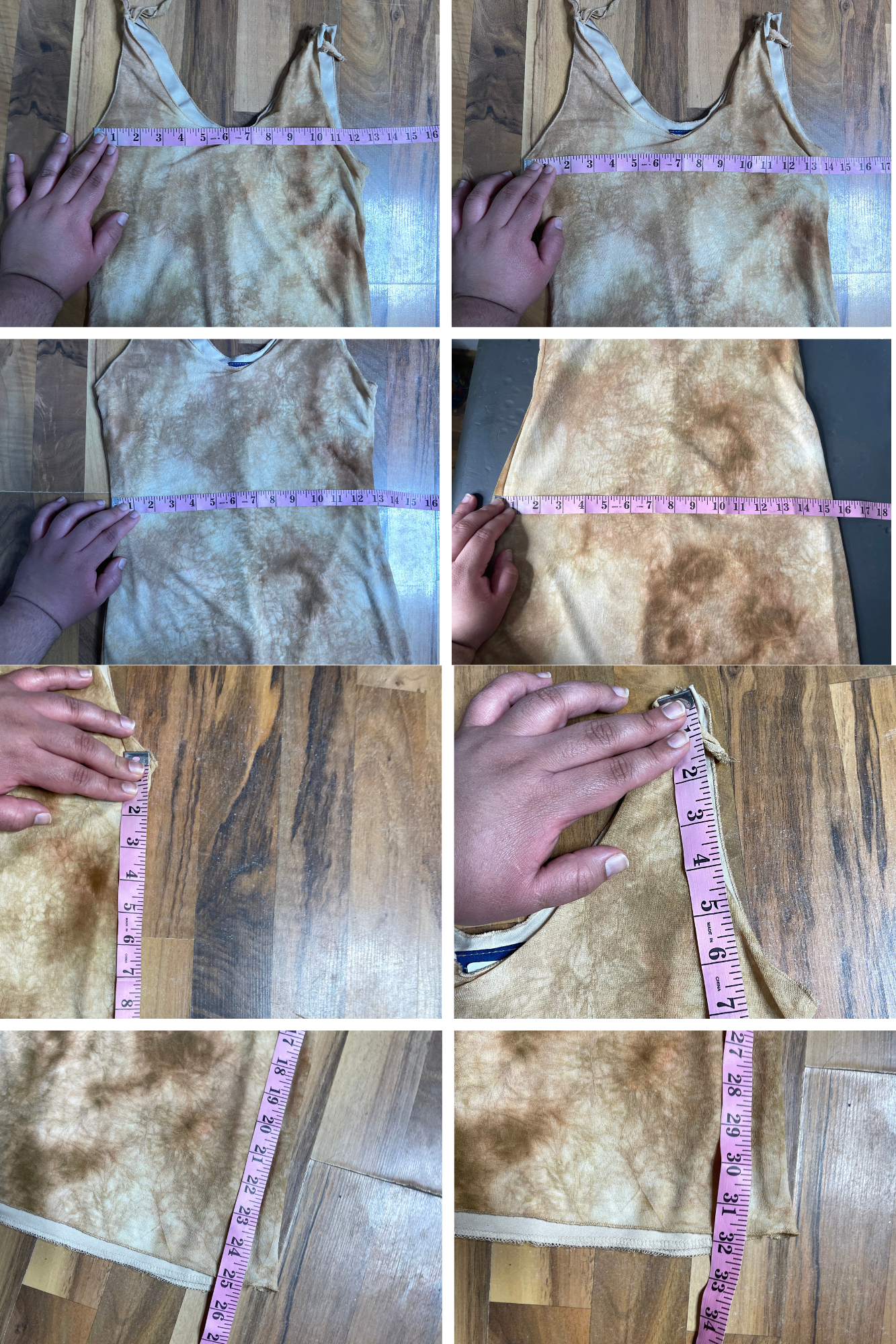 Vintage Tan Marble Tie-Dye Mirco Mesh Mini Dress Sz S