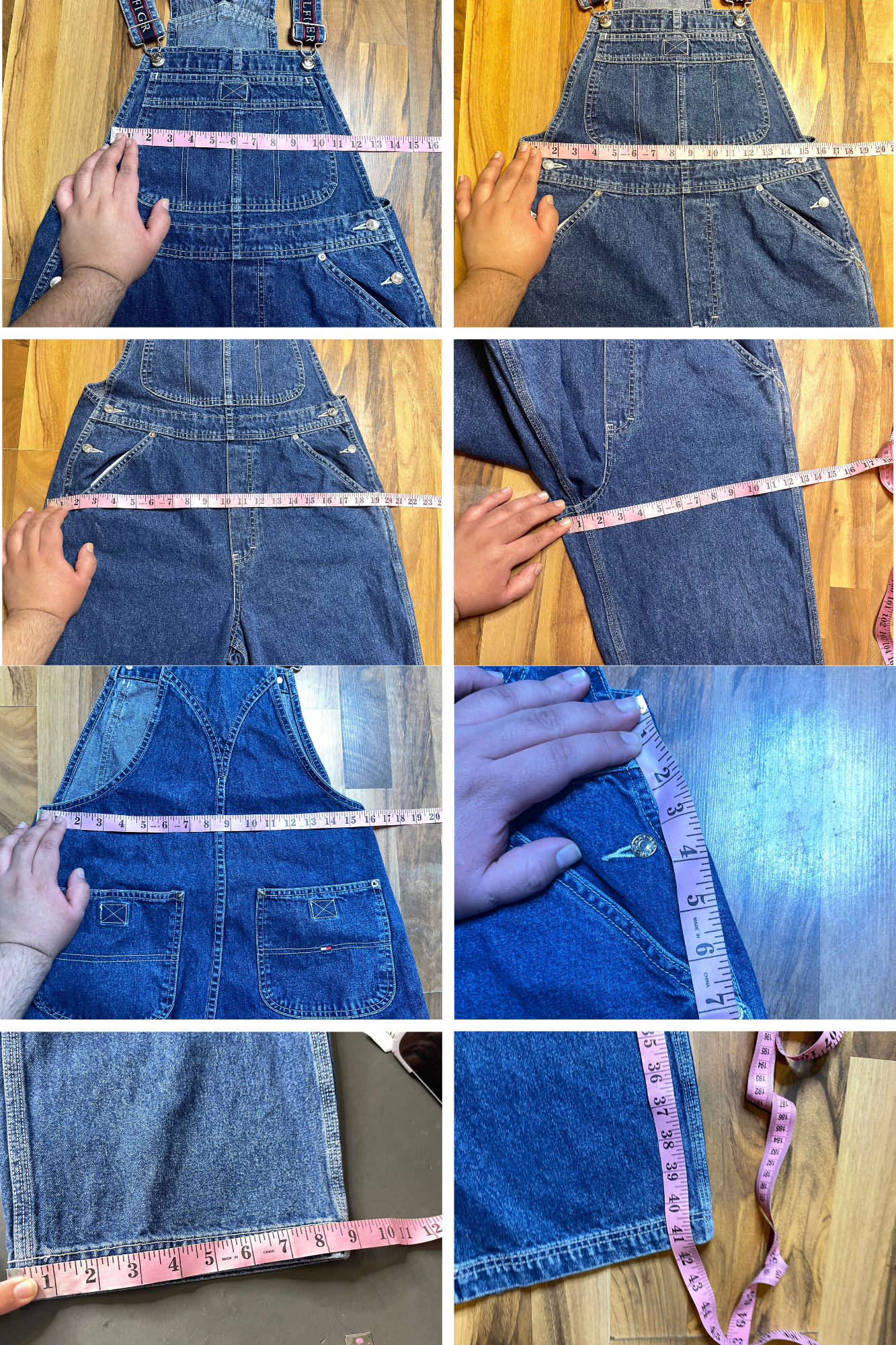 Vintage 2000s Tommy Hilfiger Denim Overalls Sz M