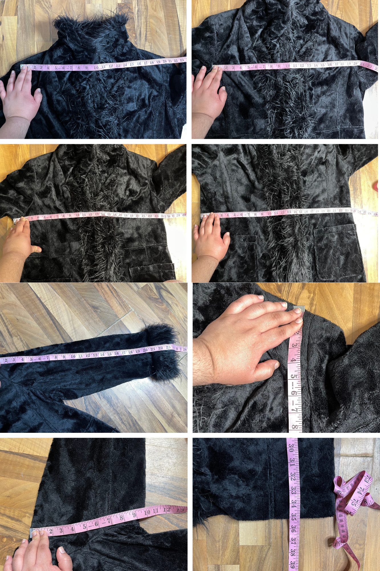 Vintage Black Faux Fur Penny Lane Jacket Sz XXL/1X