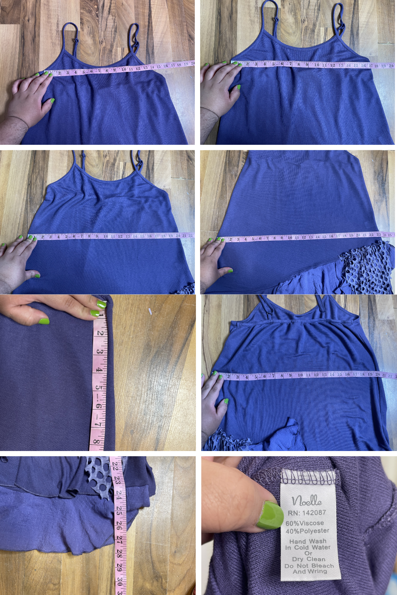 Purple Sheer Bohemian Fairy Patchwork Midi Dress Sz L/XL