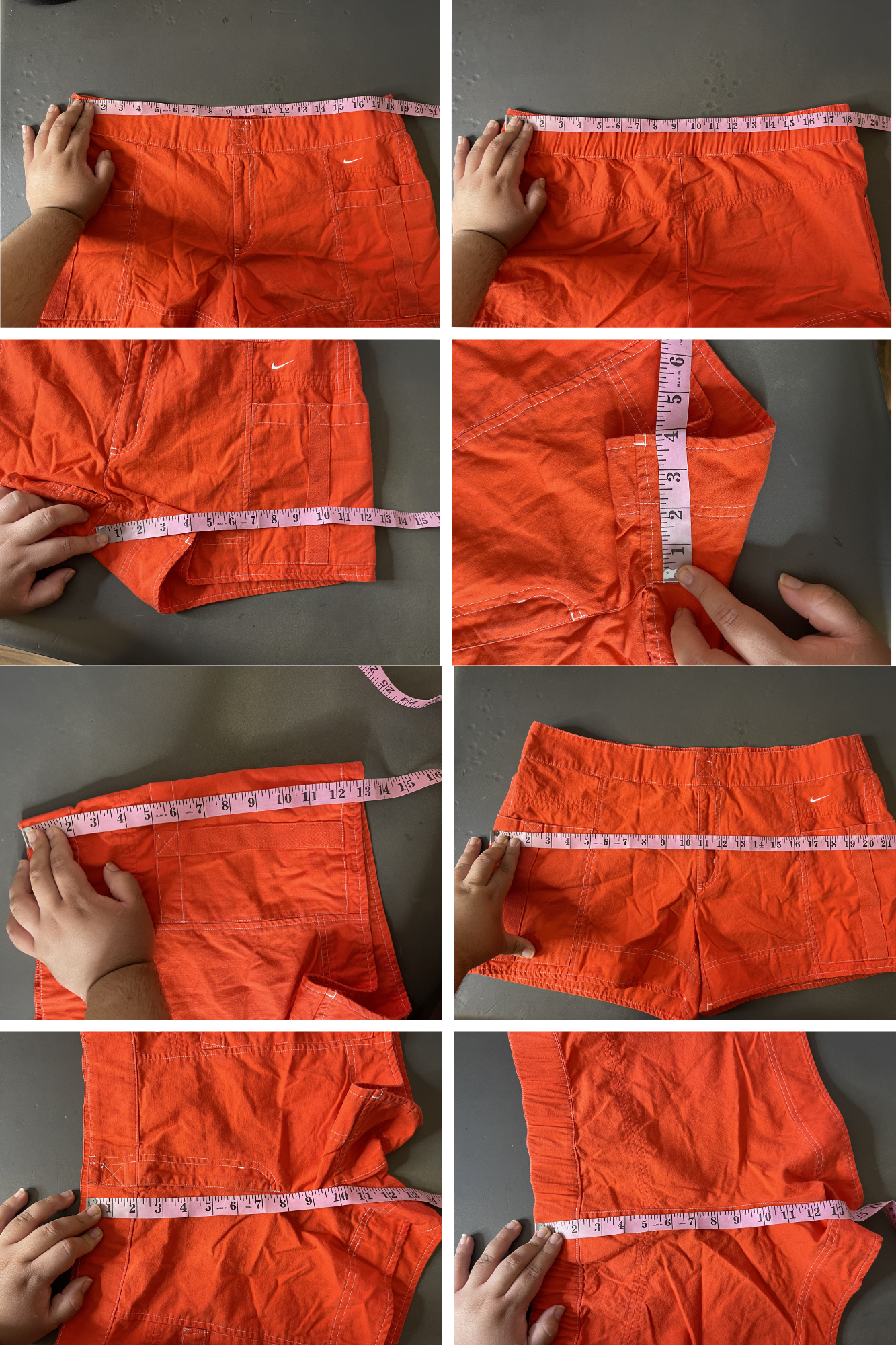 2000s Orange Nike Velcro Board Shorts Sz L
