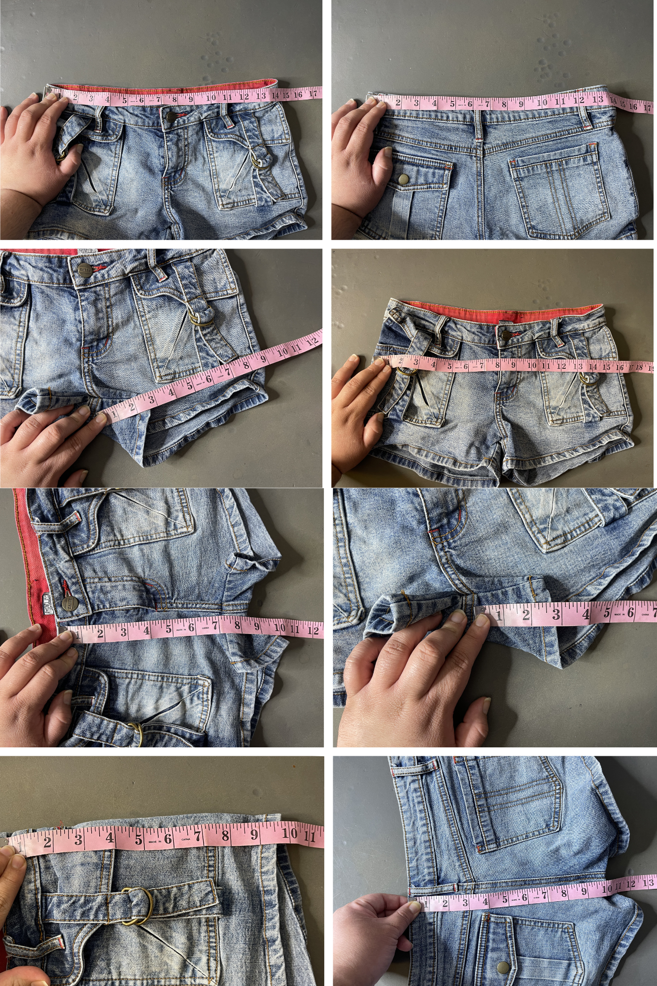 2000s Low Rise Cargo Denim Mini Shorts Sz S