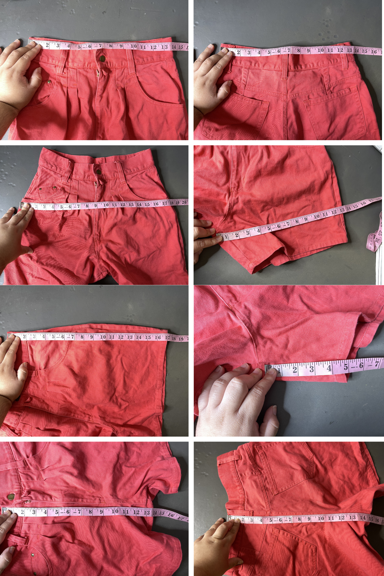 Vintage Faded Warm Red High Waisted Shorts Sz 11 27in