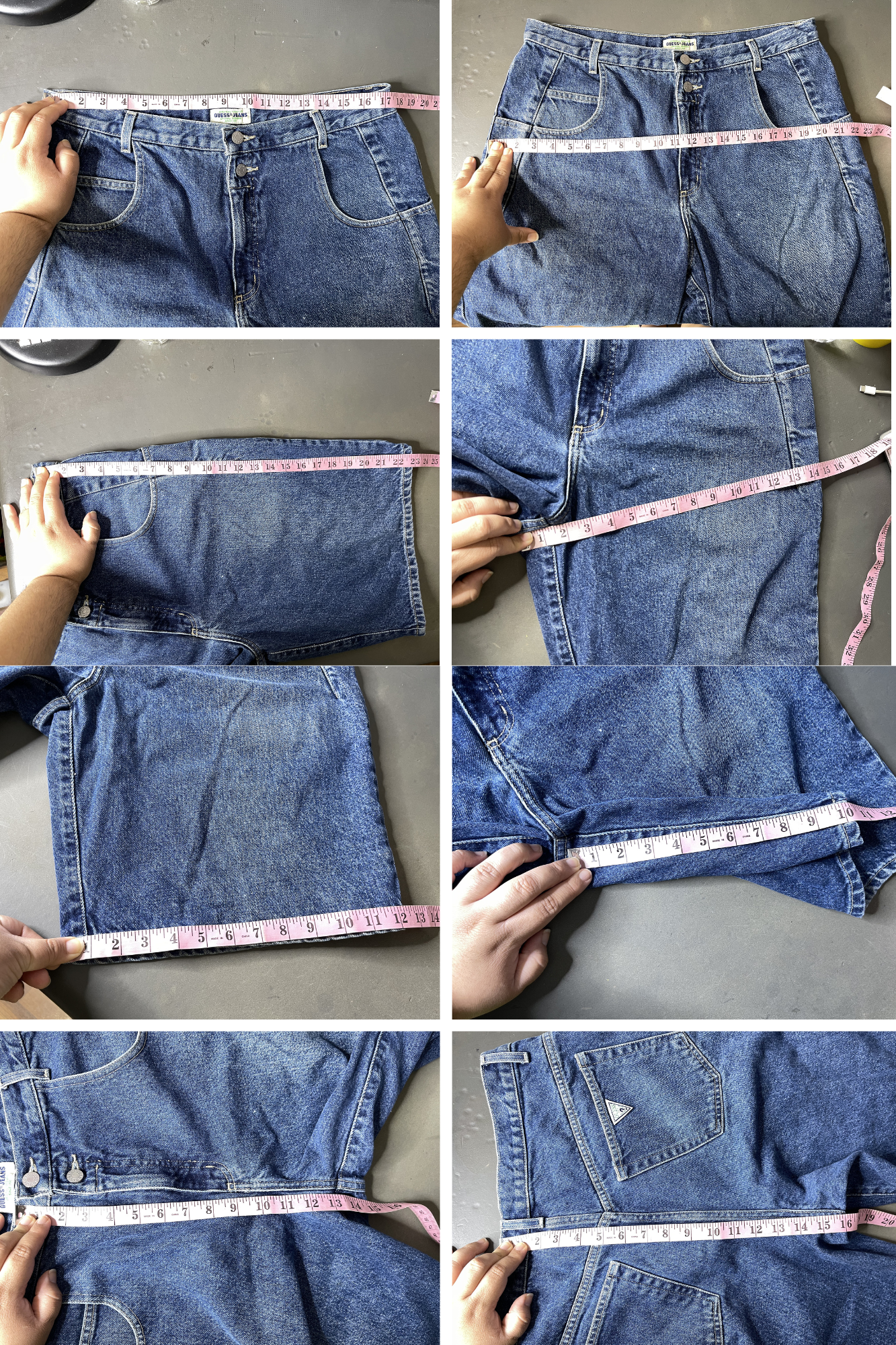 Vintage 2000s Guess Jeans Medium Wash Denim Jorts Sz 36