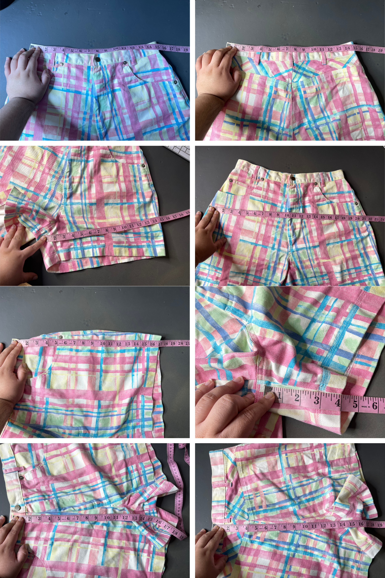 Vintage Colorful Funky High Waisted Shorts Sz 30in