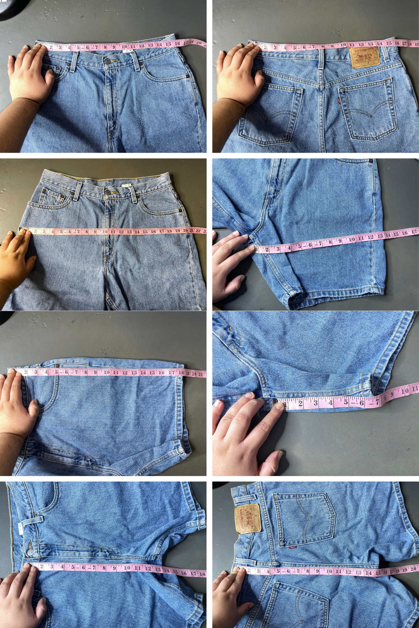 Vintage Light Wash Levi's High Waisted Mom Shorts Sz 32in