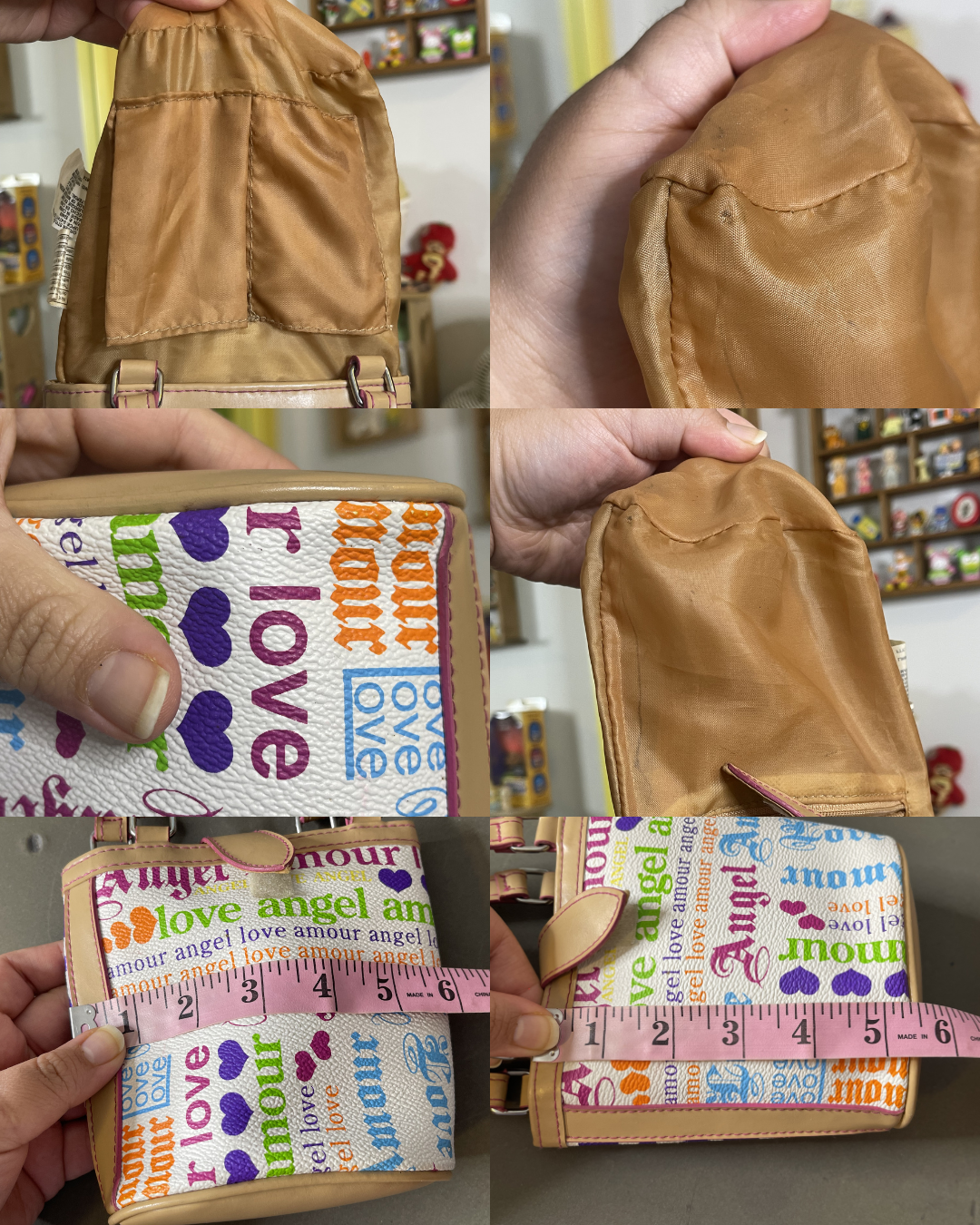 2000s Small Angel Bucket Hand Held Bag