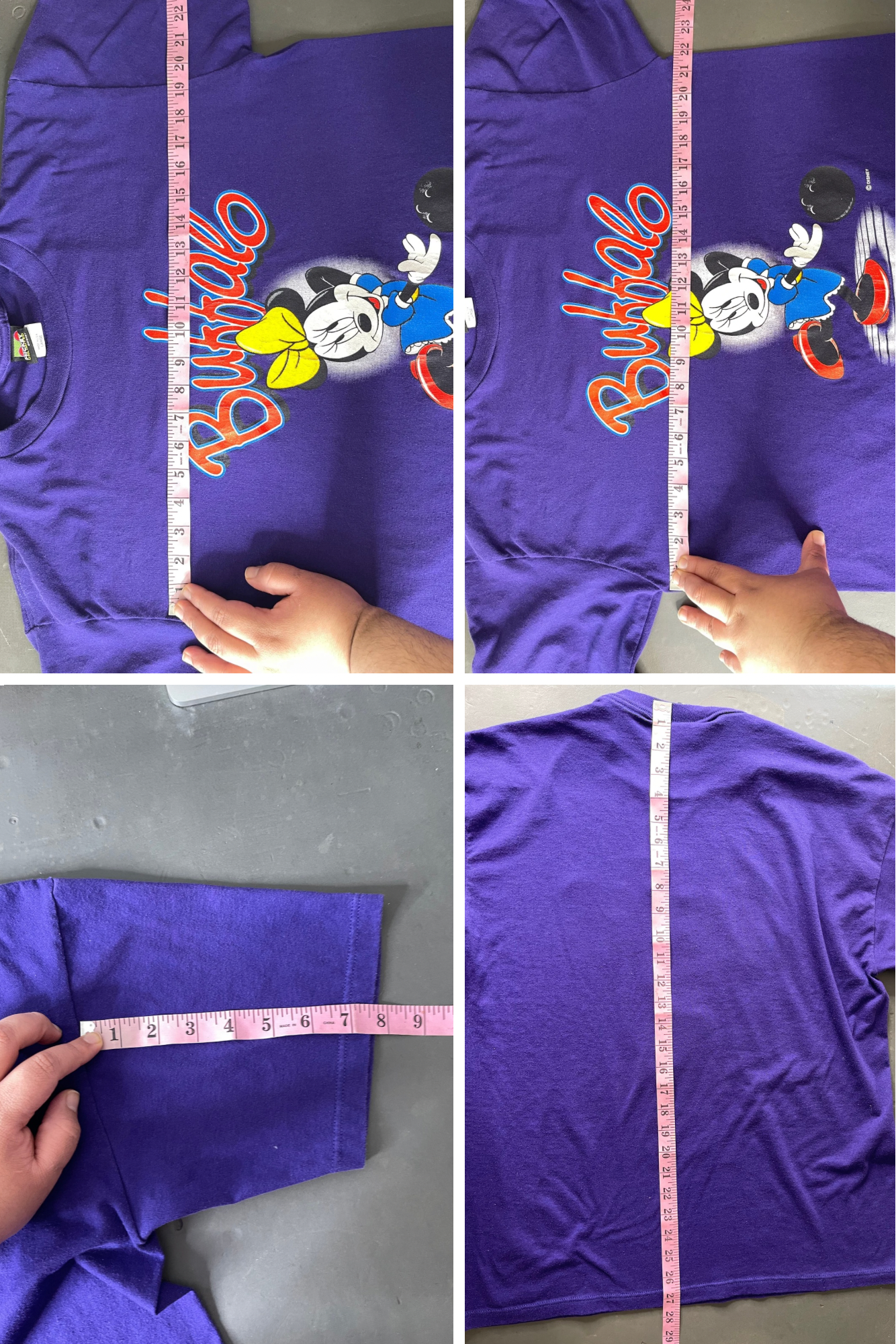 Vintage 90s Minnie Mouse Buffalo Graphic Tee Sz L