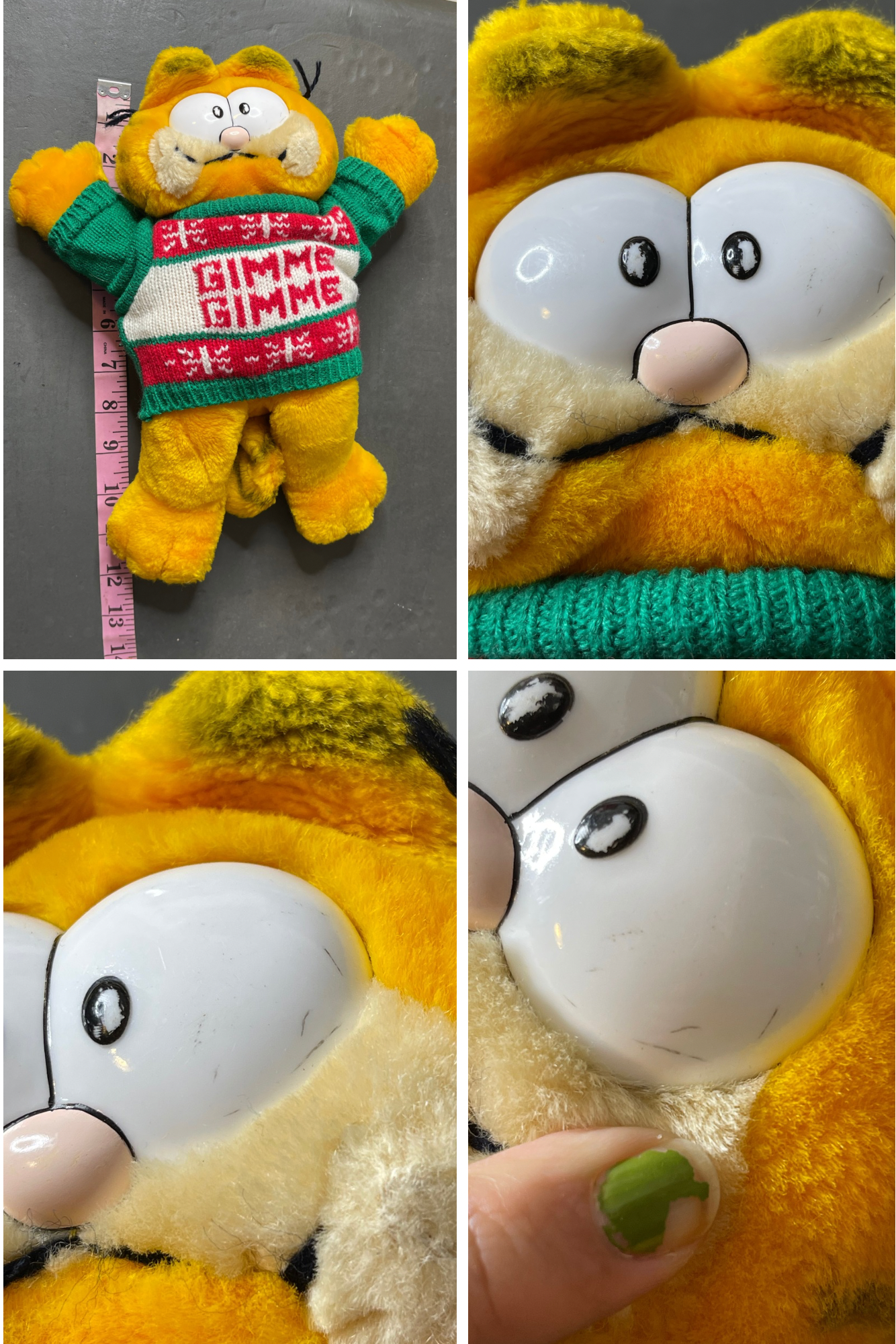 Vintage 80s Garfield Holiday Gimme Gimme Plush