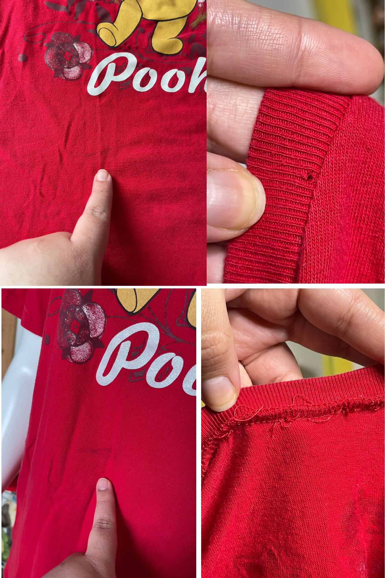Vintage Winnie The Pooh Red Graphic Tee sz XXL