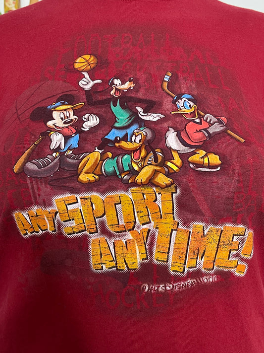 2000s Disney Mickey & Friends Sports Graphic Tee Sz M/L