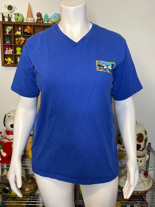 Vintage Mickey & Minnie Mouse Stamp Graphic Tee Sz XL