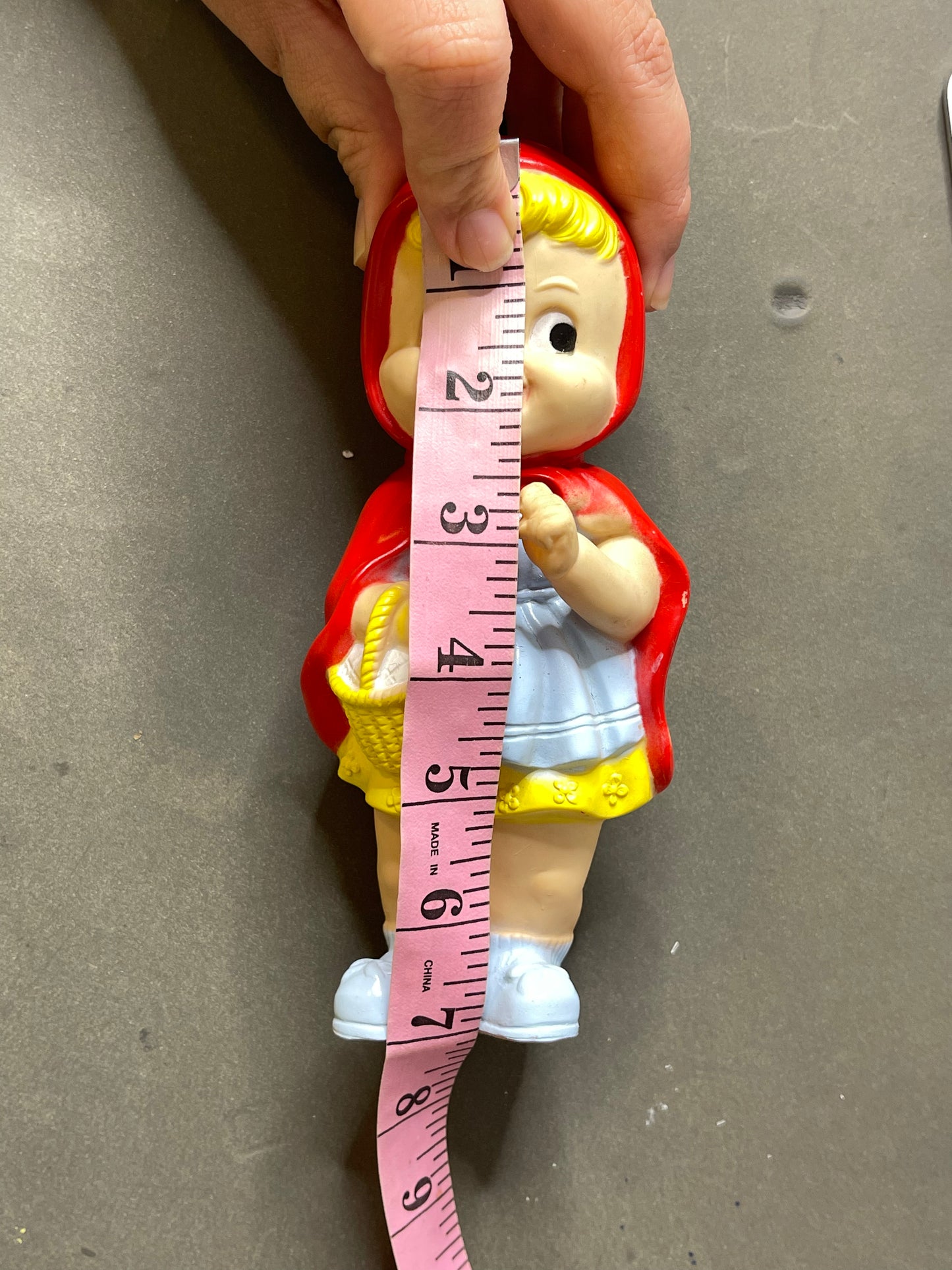 Vintage Little Red Riding Hood Toy Squeak Doll Toy