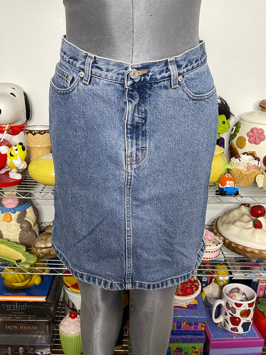 Vintage 2000s Tommy Hilfiger Denim Skirt Sz 8