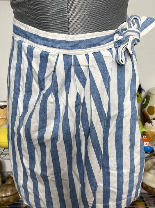 Vintage 90s Striped Mini Skort Sz S