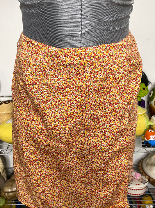 2000s LizSport Orange Floral Print Skort Sz 6