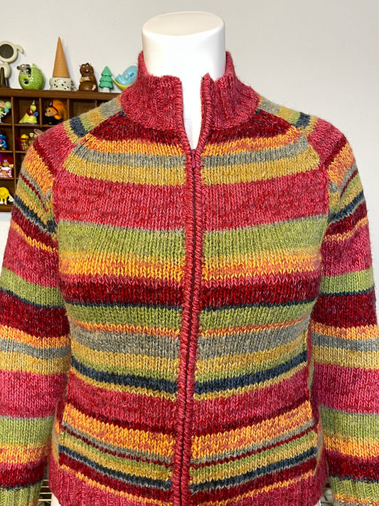 Vintage Talbots colorful knit sweater sz L