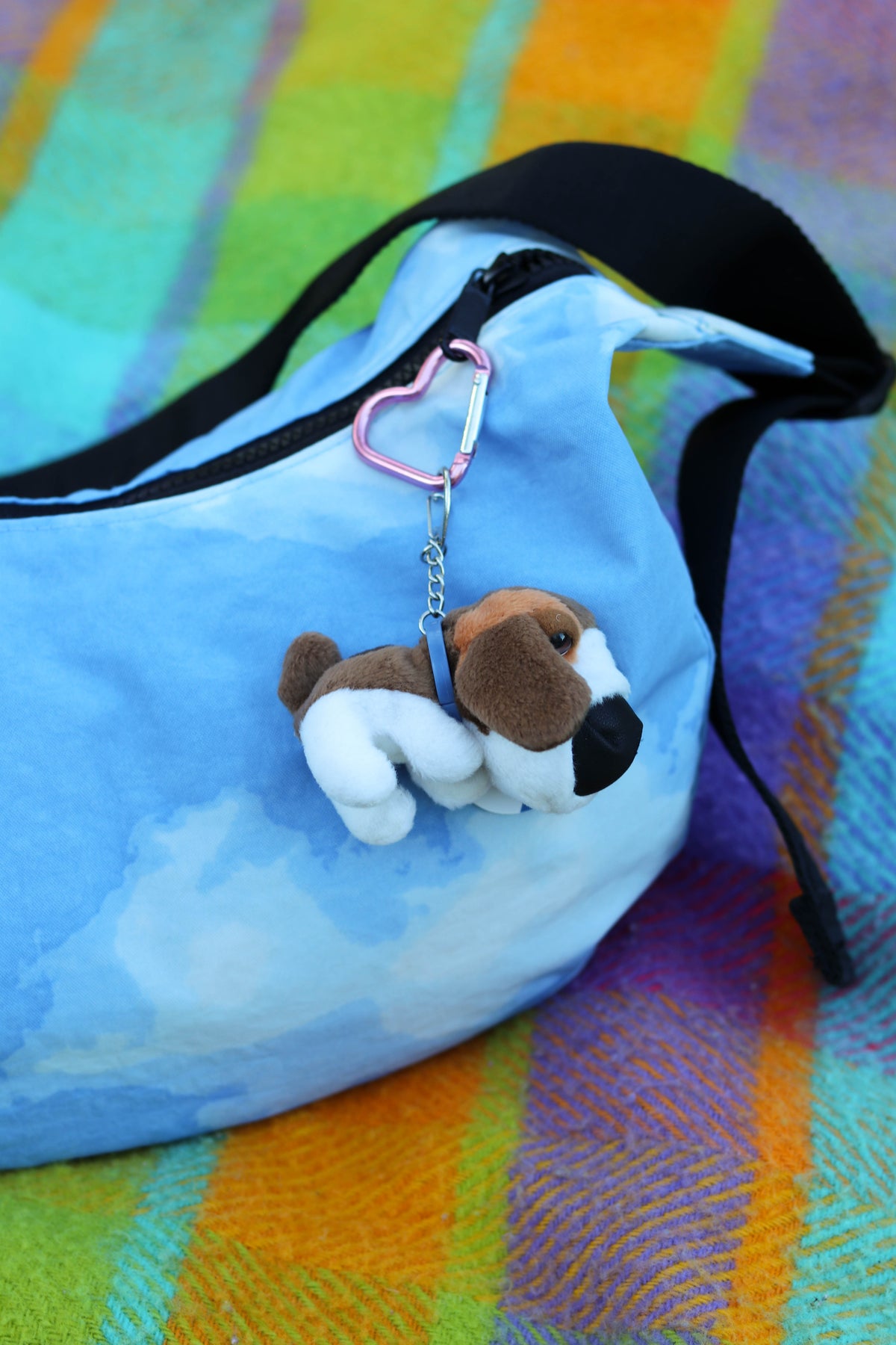 2000s THE DOG Beagle Mini Plush Upcycled Keychain