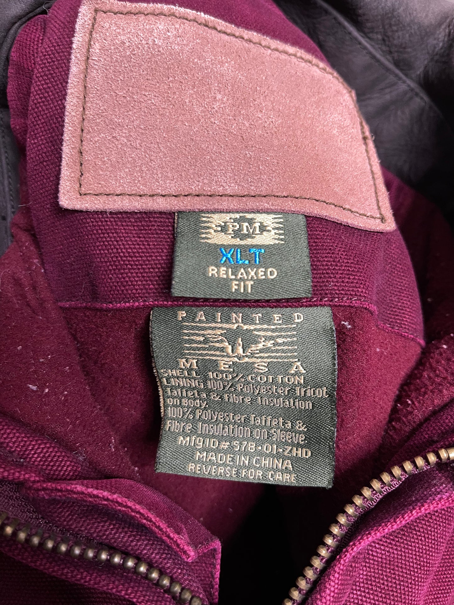 Vintage Berry Burgundy Canvas Work Wear Style Jacket Sz XLT