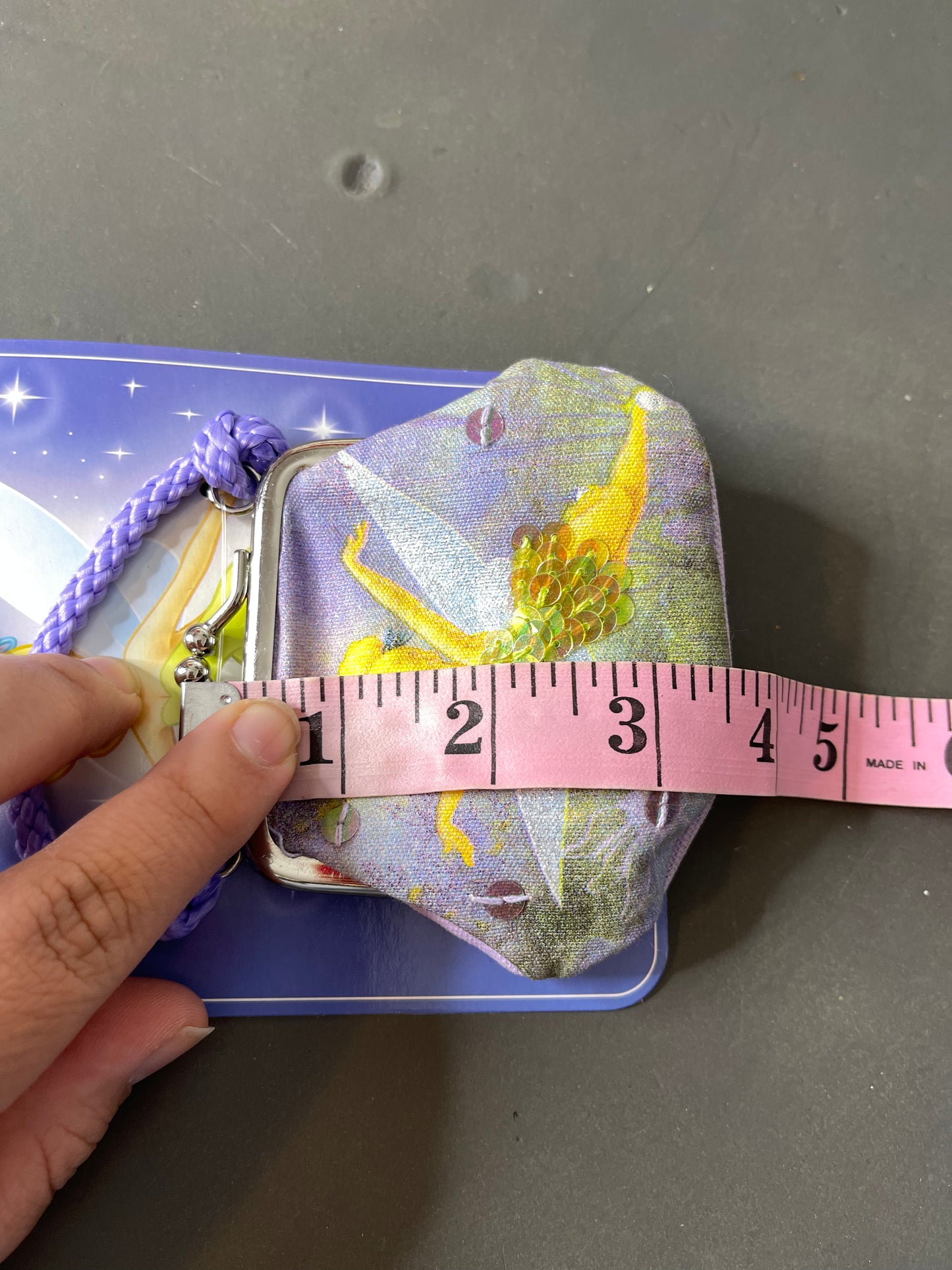 2000s Tinkerbell Sequin Kisslock Coin Purse
