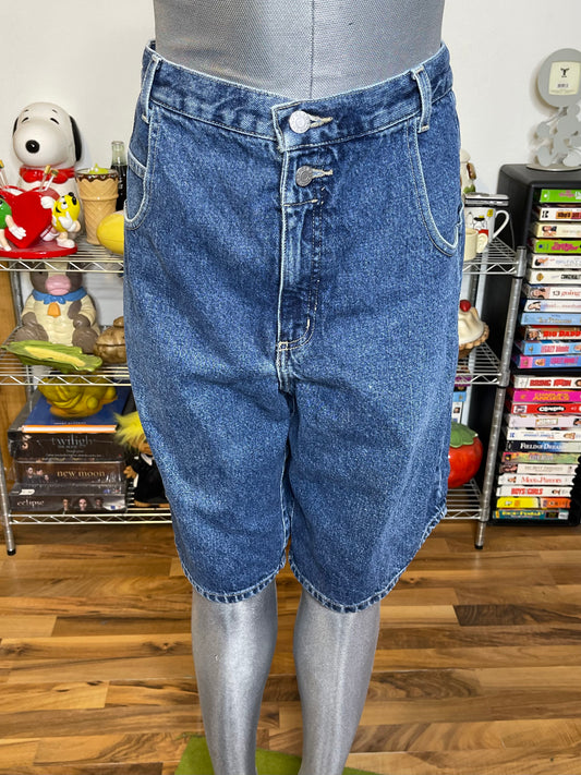 Vintage 2000s Guess Jeans Medium Wash Denim Jorts Sz 36