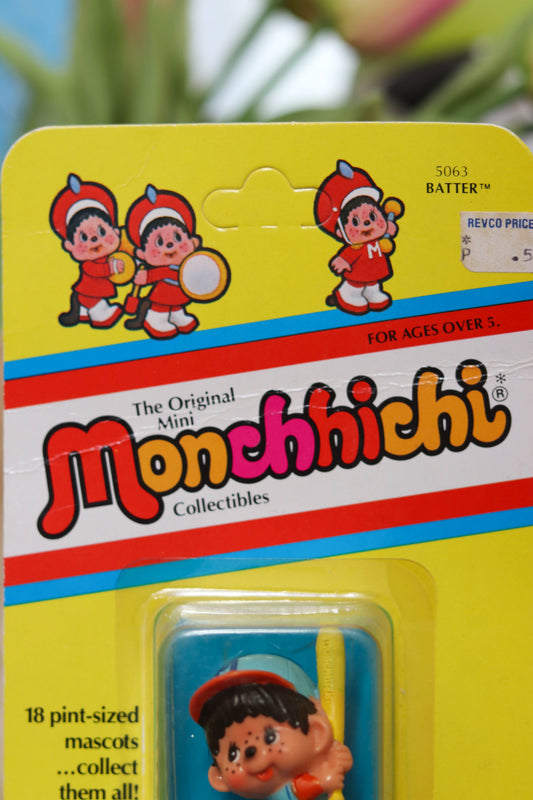 Vintage 80s Deadstock Monchhichi Collectible Trinket (Batter)