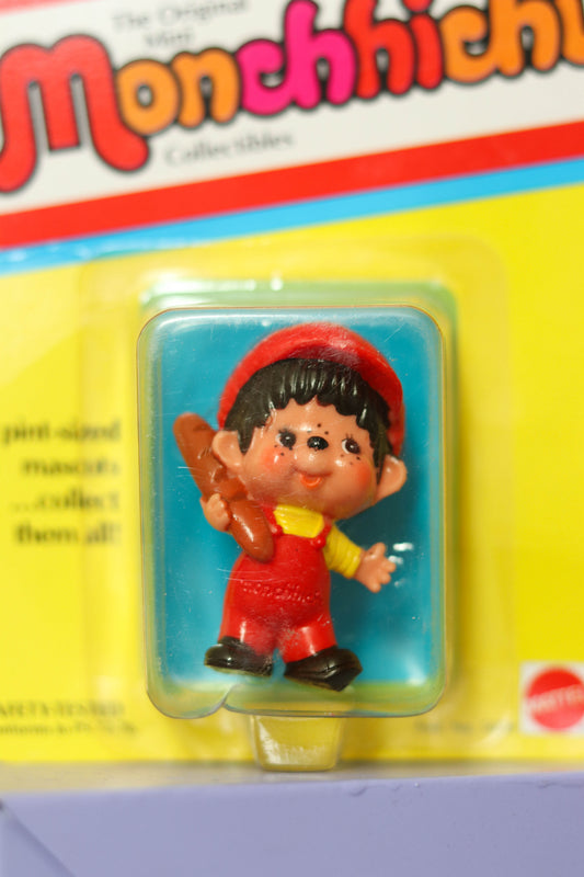 Vintage 80s Deadstock Monchhichi Collectible Trinket (Bread Boy)