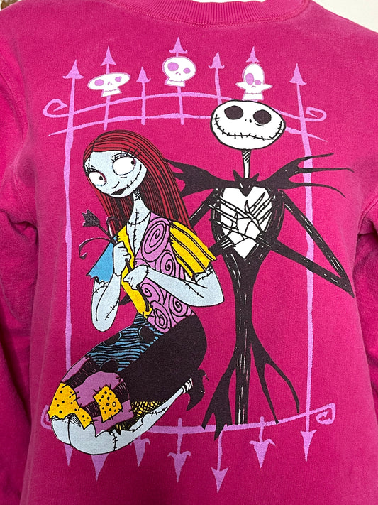 Nightmare Before Christmas Pink Graphic Sweater Sz XS