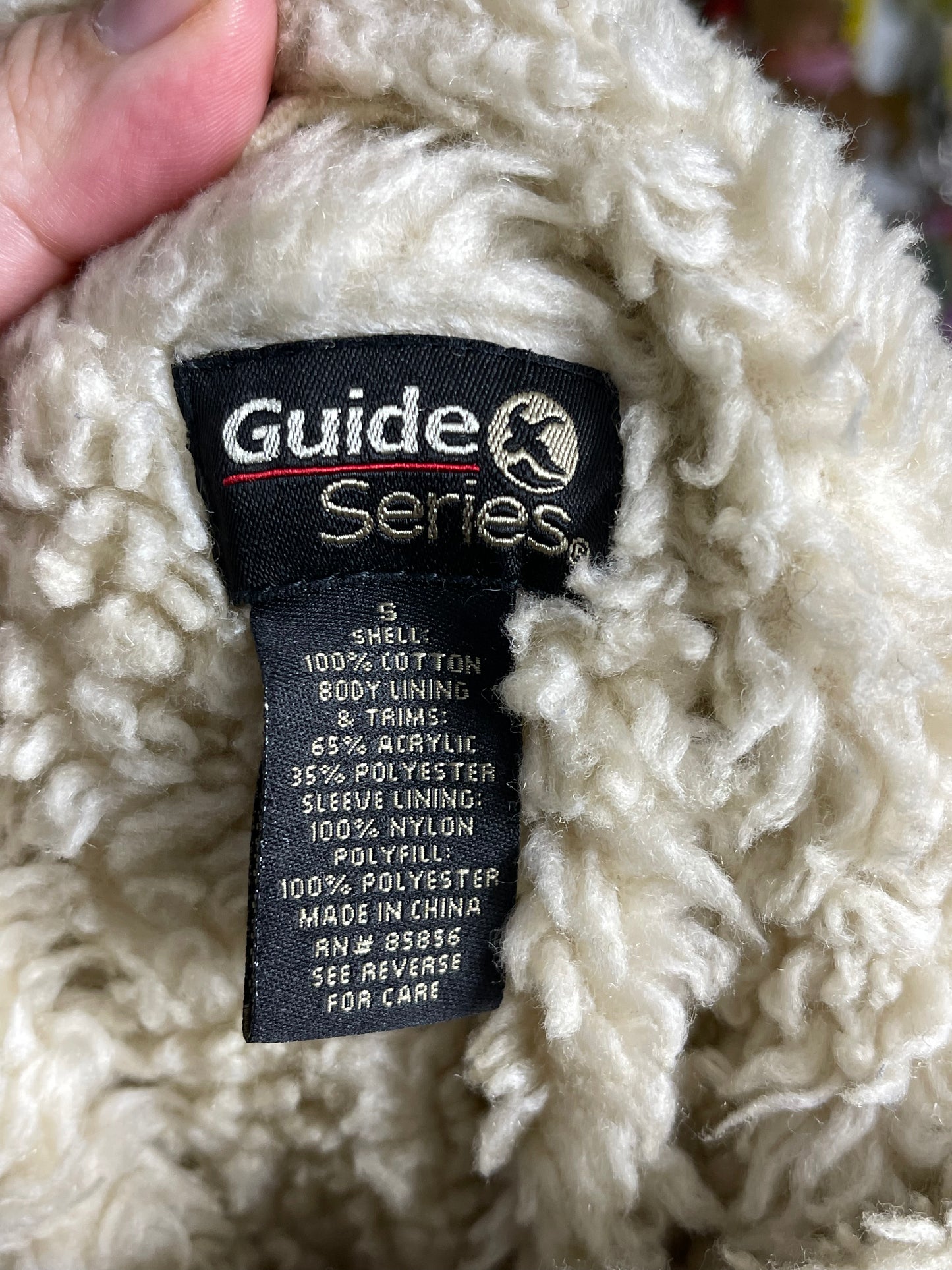 90s cream yellow corduroy sherpa jacket sz S