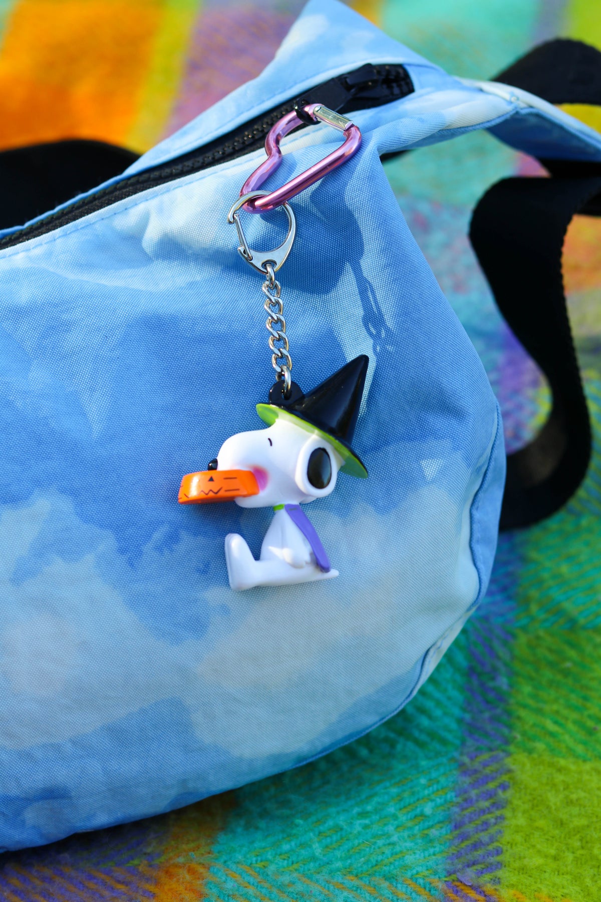 2000s Snoopy Green Witch Keychain + Case