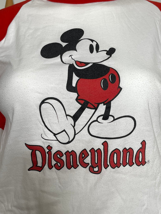 Vintage Mickey Mouse Disneyland Raglan Style Tee Sz L/XL