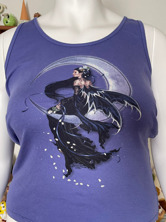 Y2K Purple dark angel fairy tank sz XL