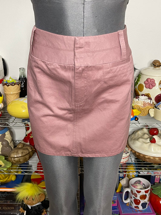 2000s Pink Waisted Mini Skirt Sz 8
