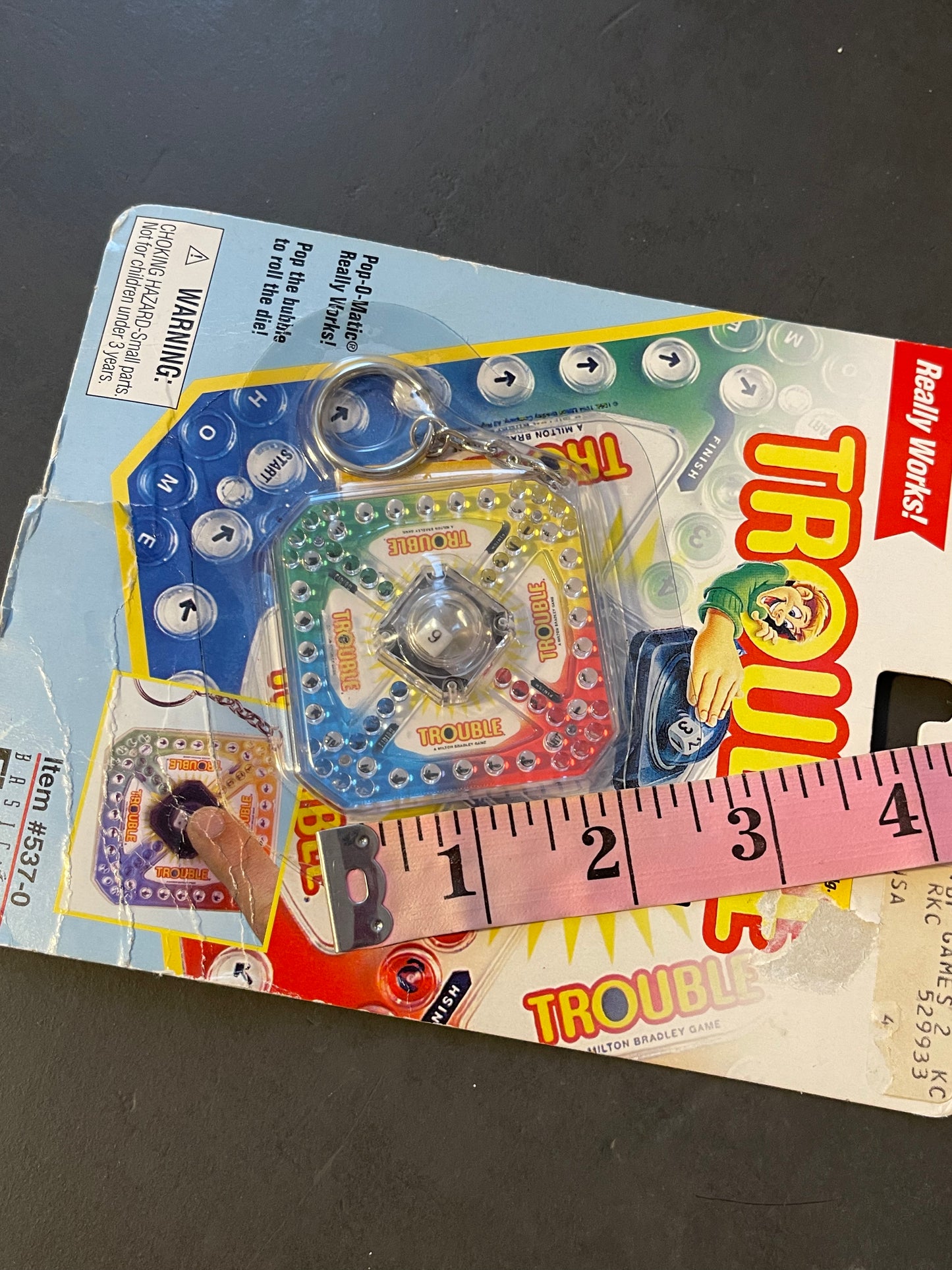 90s Trouble mini game keychain