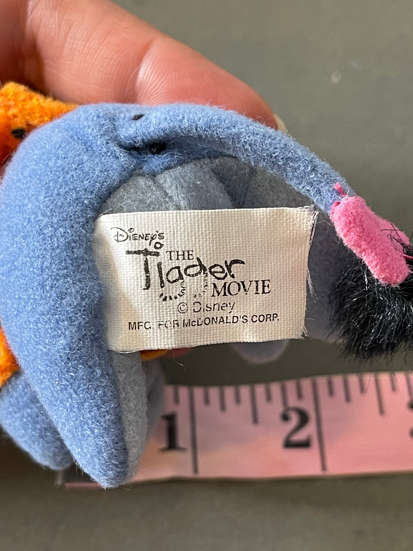 Vintage 2000s Eeyore The Tigger Movie Plush Keychain