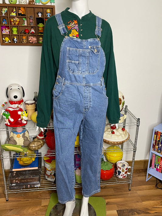 Vintage Light Wash Denim Overalls sz L