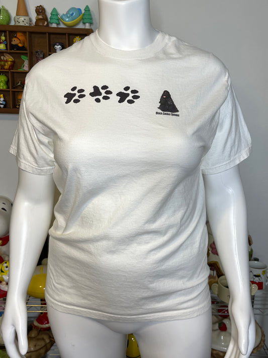 2000s Black Crocker Spaniel Dog Graphic Tee Sz L