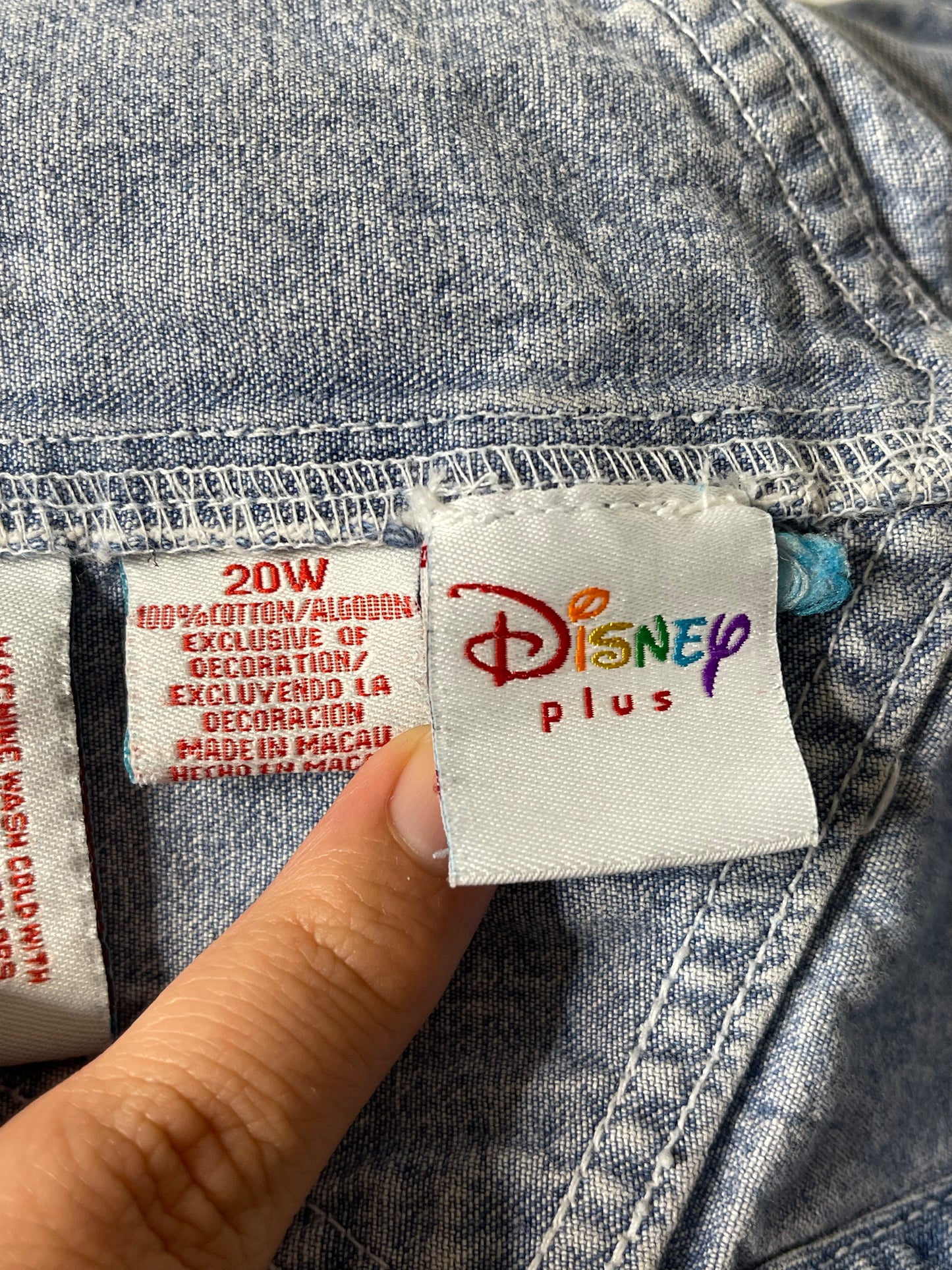 2000s Mickey Mouse plus size denim overalls sz 20W