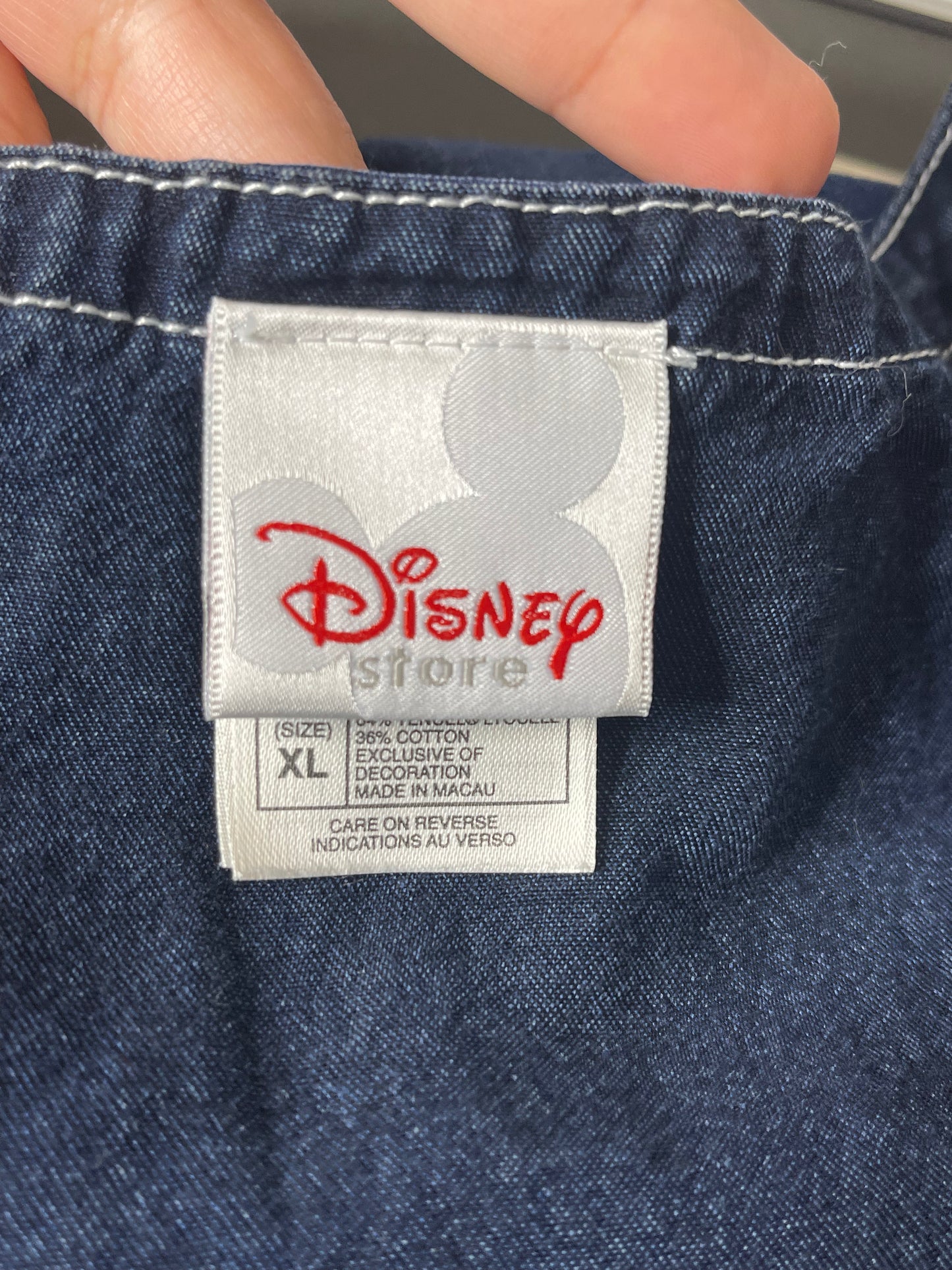 2000s Eeyore denim midi dress sz XL