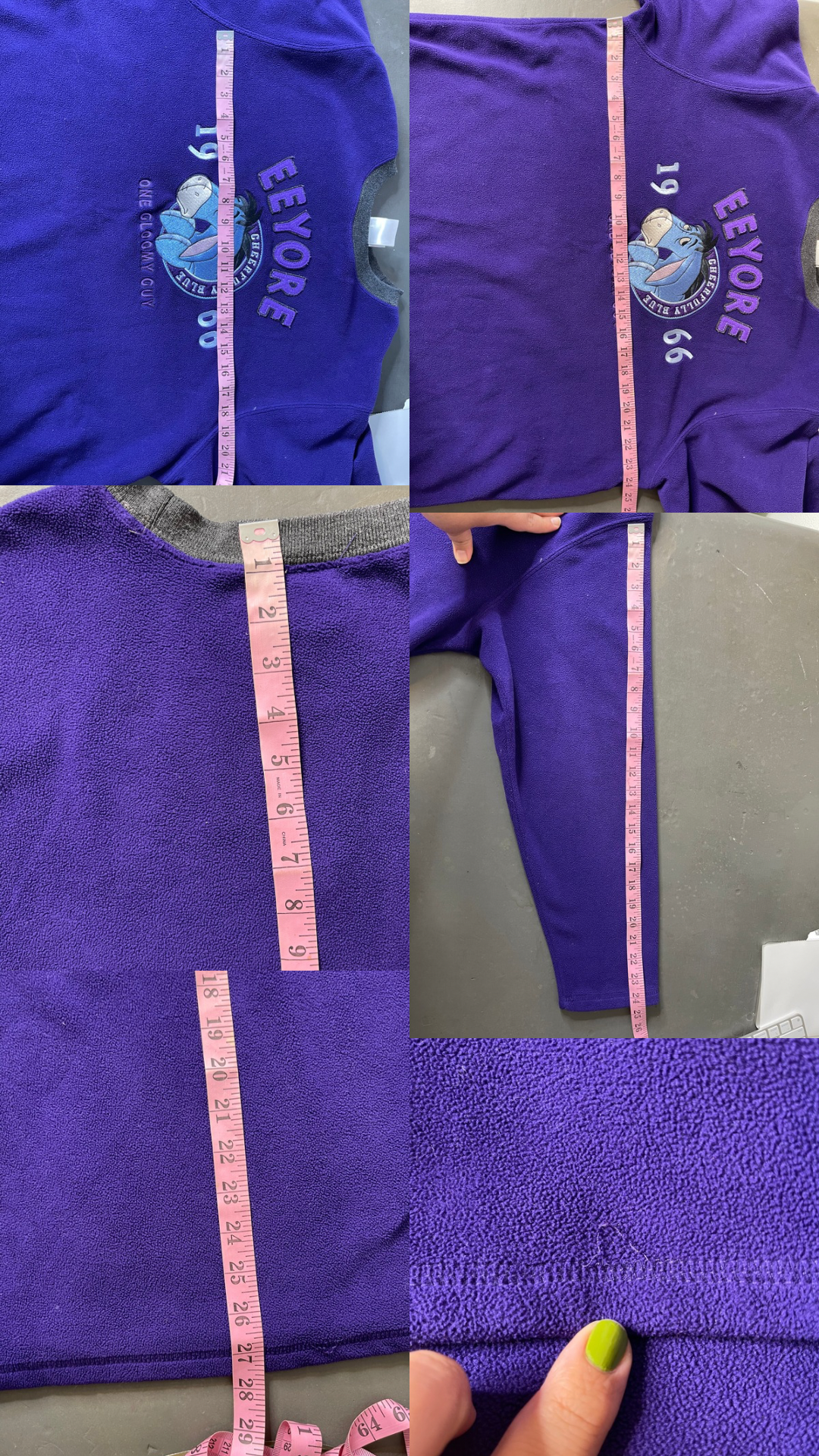 2000s Eeyore oversized fleece sweater sz M