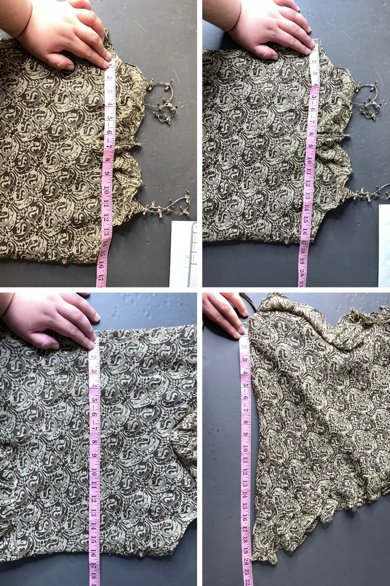 Vintage 2000s beaded sequin asymmetrical top Sz M