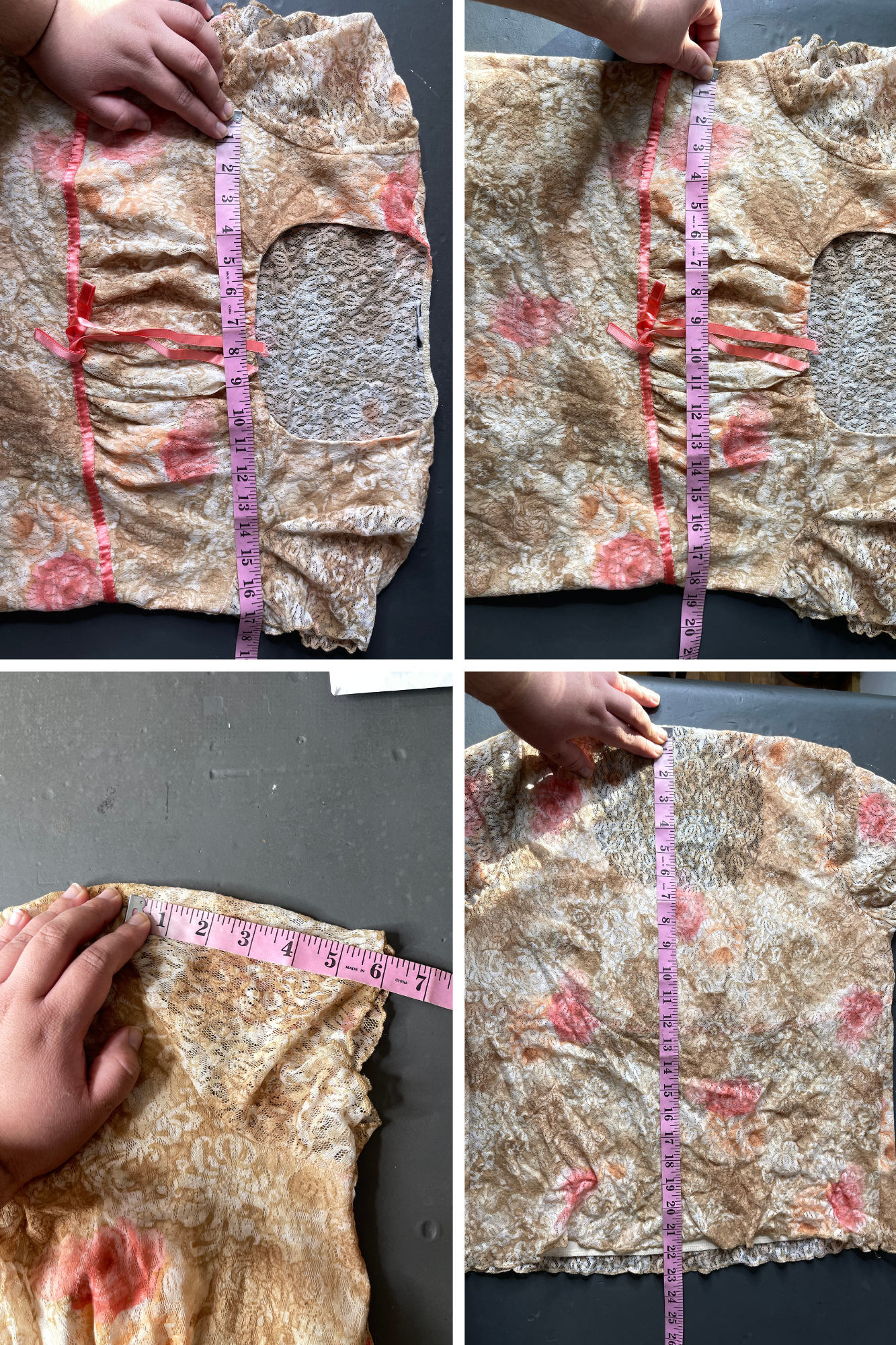 2000s Fairy Lace Top With Bow Sz L/XL