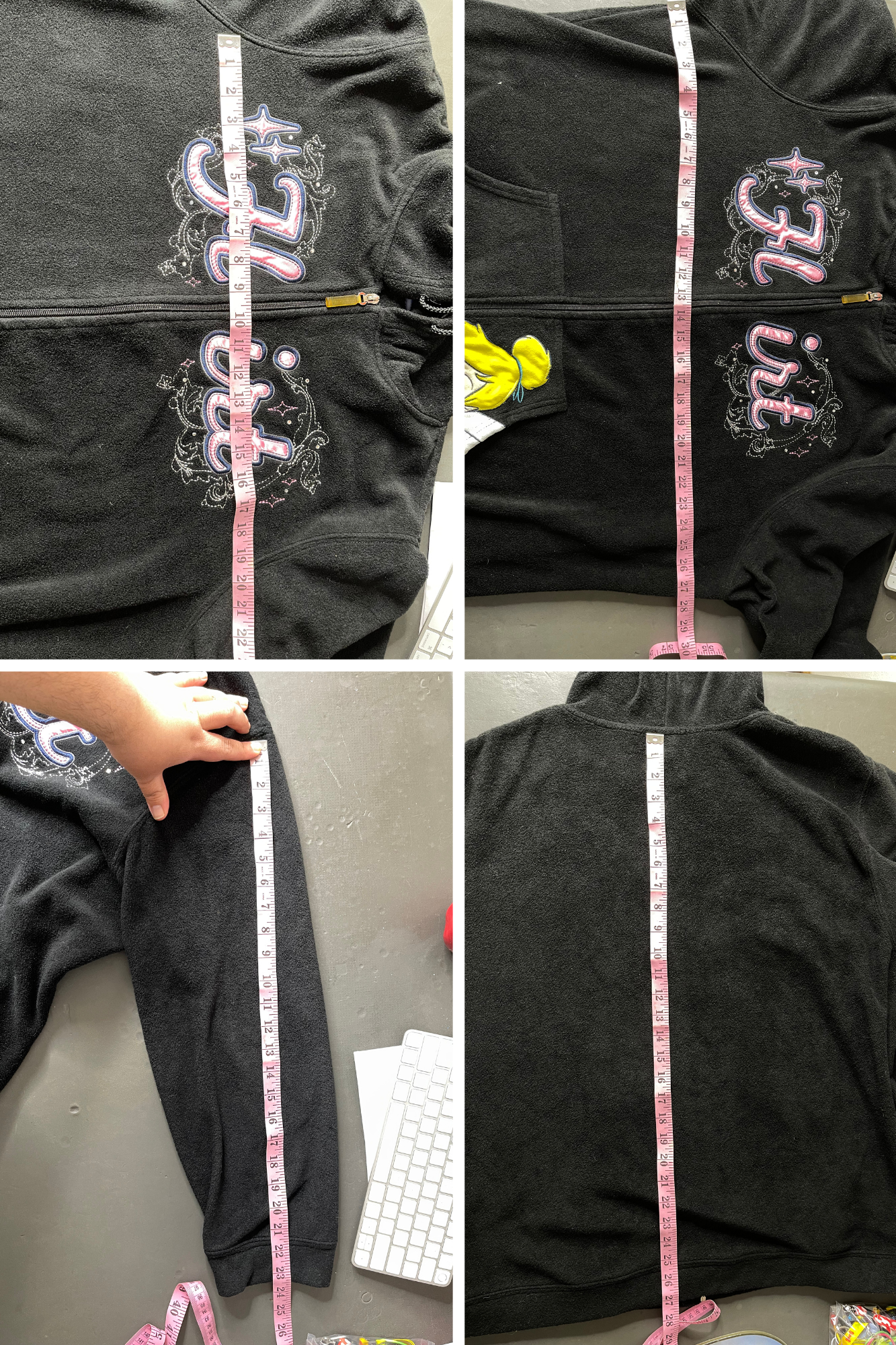 Y2K 2000s Tinker Bell Flirt Fleece Zip-up Hoodie Sz 3x