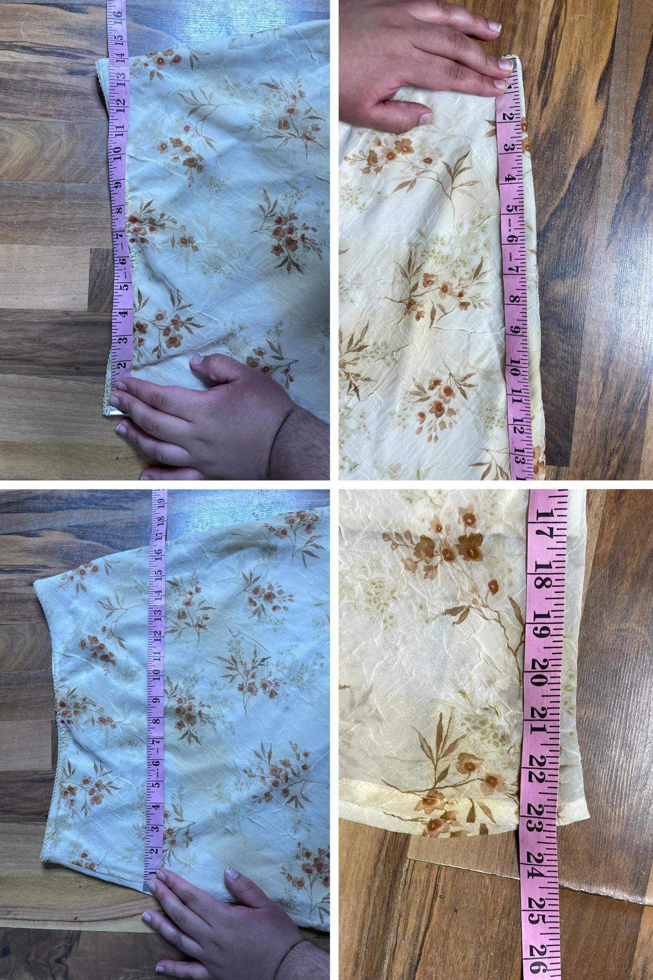 Vintage 2000s Floral Crinkly Texture Midi Skirt Sz M