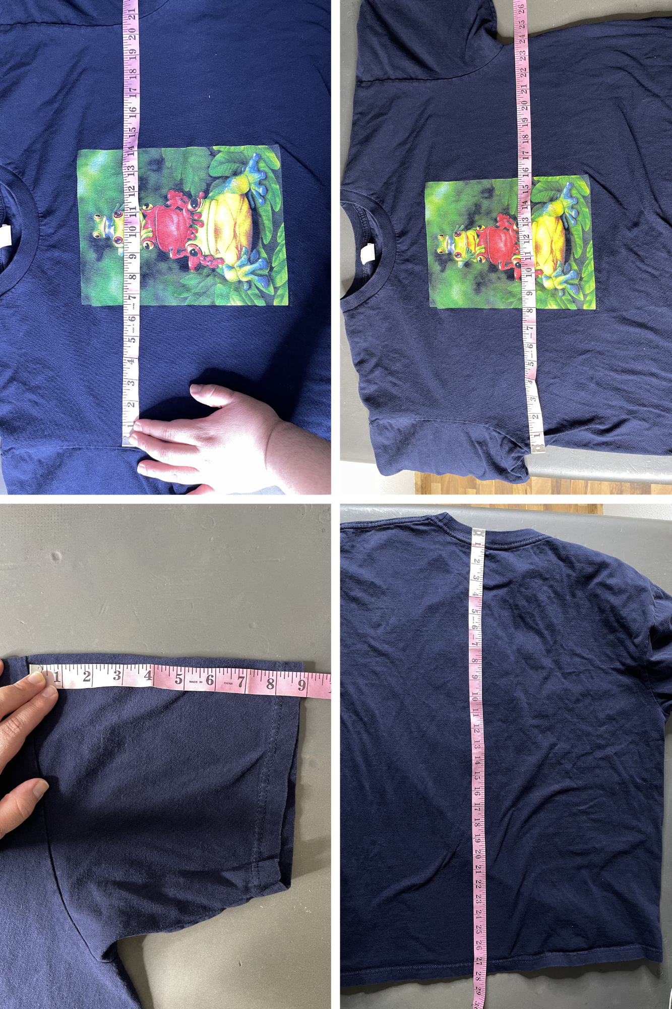 Vintage 2000s Frog Navy Blue Graphic Tee Sz XL