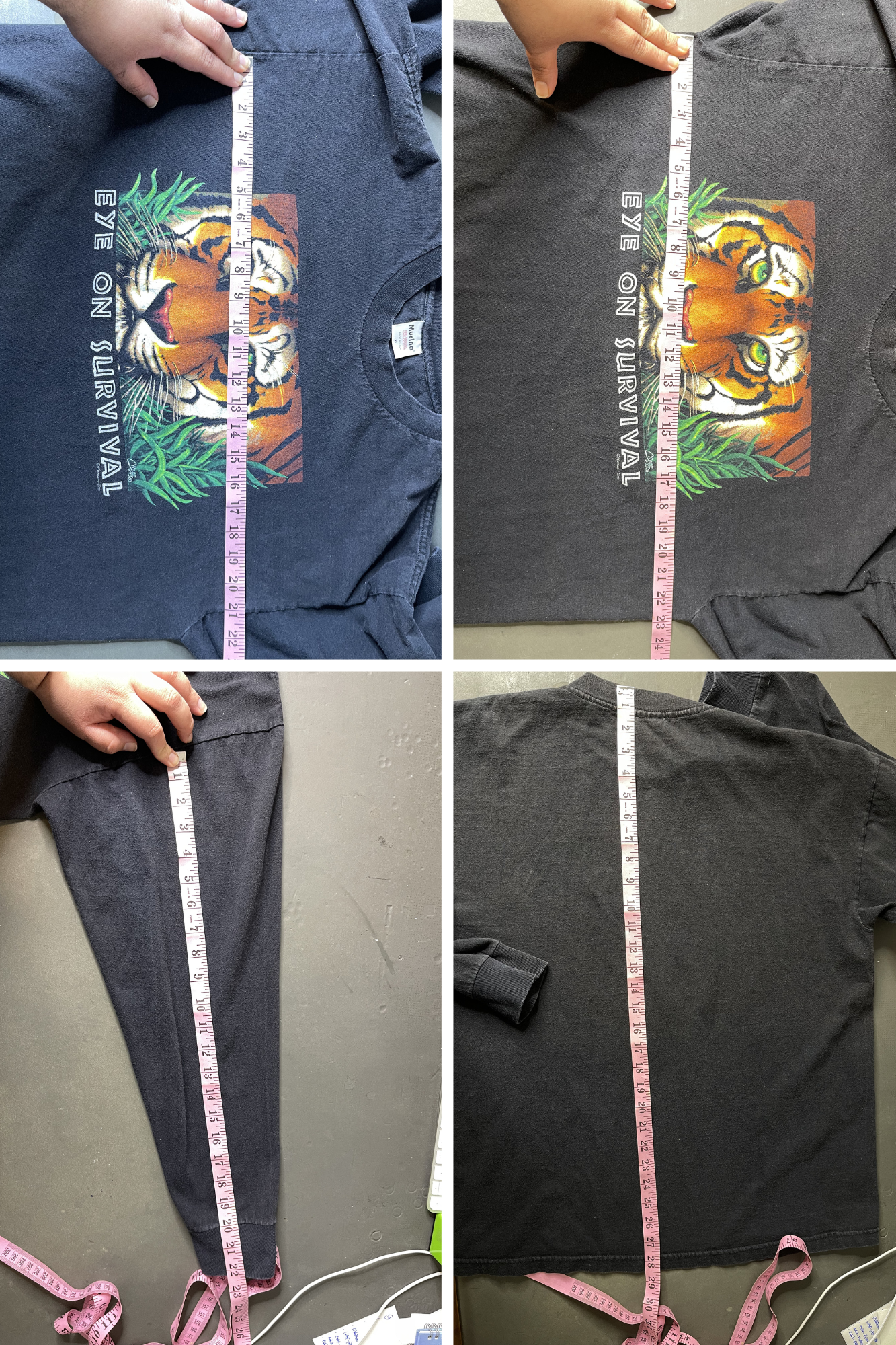 Vintage Tigger Eye On Survival Graphic Long Sleeve Tee Sz XL
